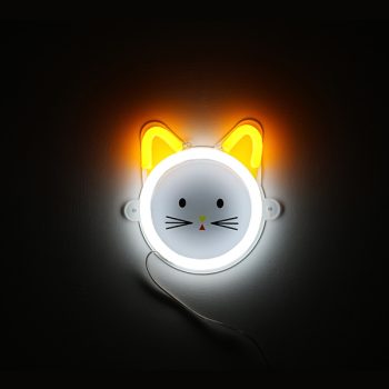 Foto neones gato amarillo