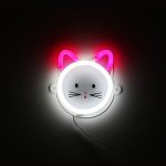 Foto neones gato rosa